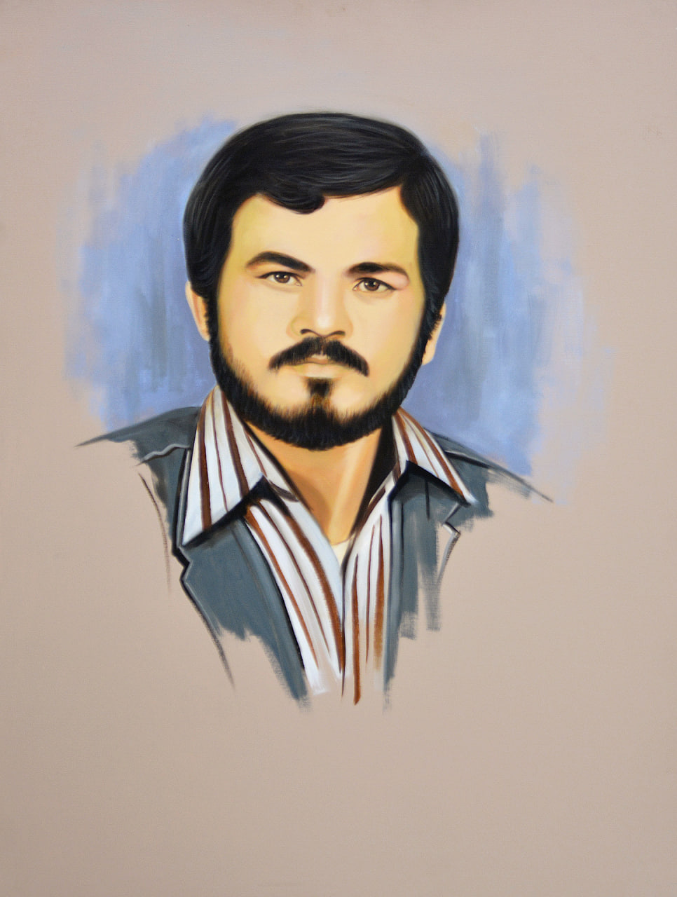 نقاشی چهره شهید علیرضا دهقان پور